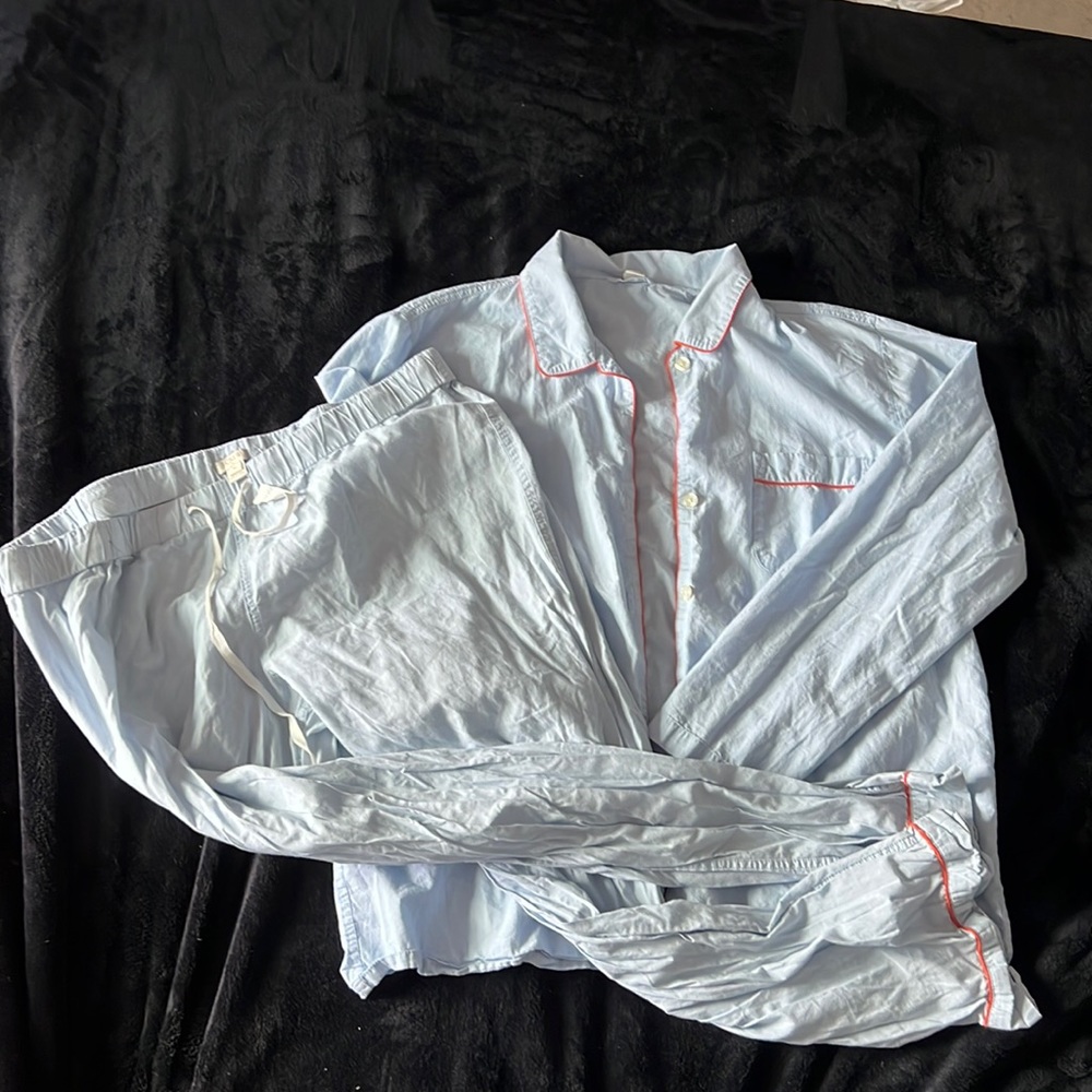 J Crew Light Blue PJ Set